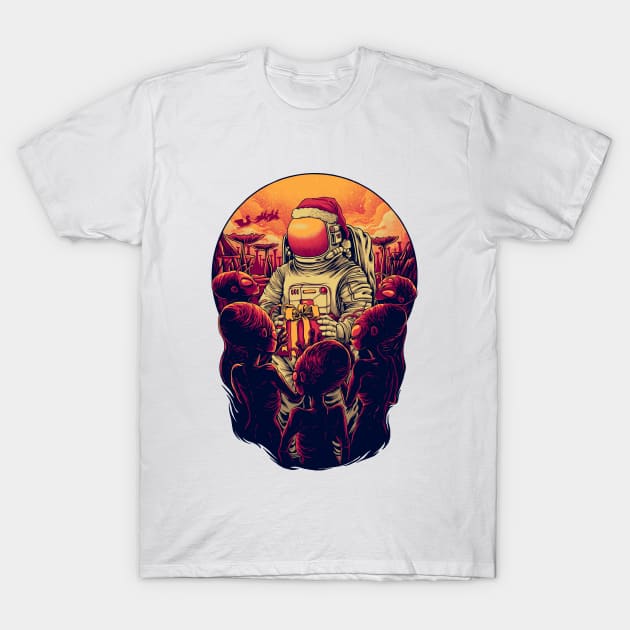 Astronauts aliens Mars contact T-Shirt by SpaceWiz95